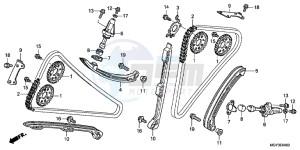 VFR800XB Crossrunner E drawing CAM CHAIN/ TENSIONER