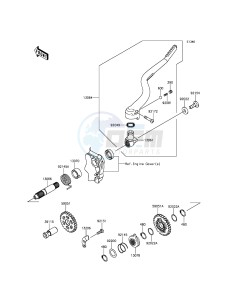 KX250F KX250ZGF EU drawing Kickstarter Mechanism