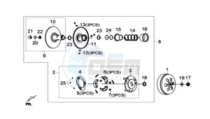 GTS 300i ABS drawing CLUTCH