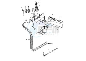 YZF R THUNDER ACE 1000 drawing STEERING HANDLE -CABLE MY96