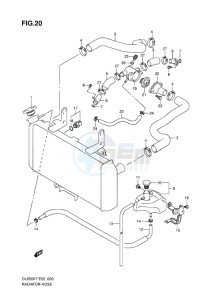 DL 650 V-STROM EU-UK drawing RADIATOR HOSE