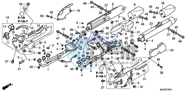 EXHAUST MUFFLER (EXCEPT G L1800-BR)