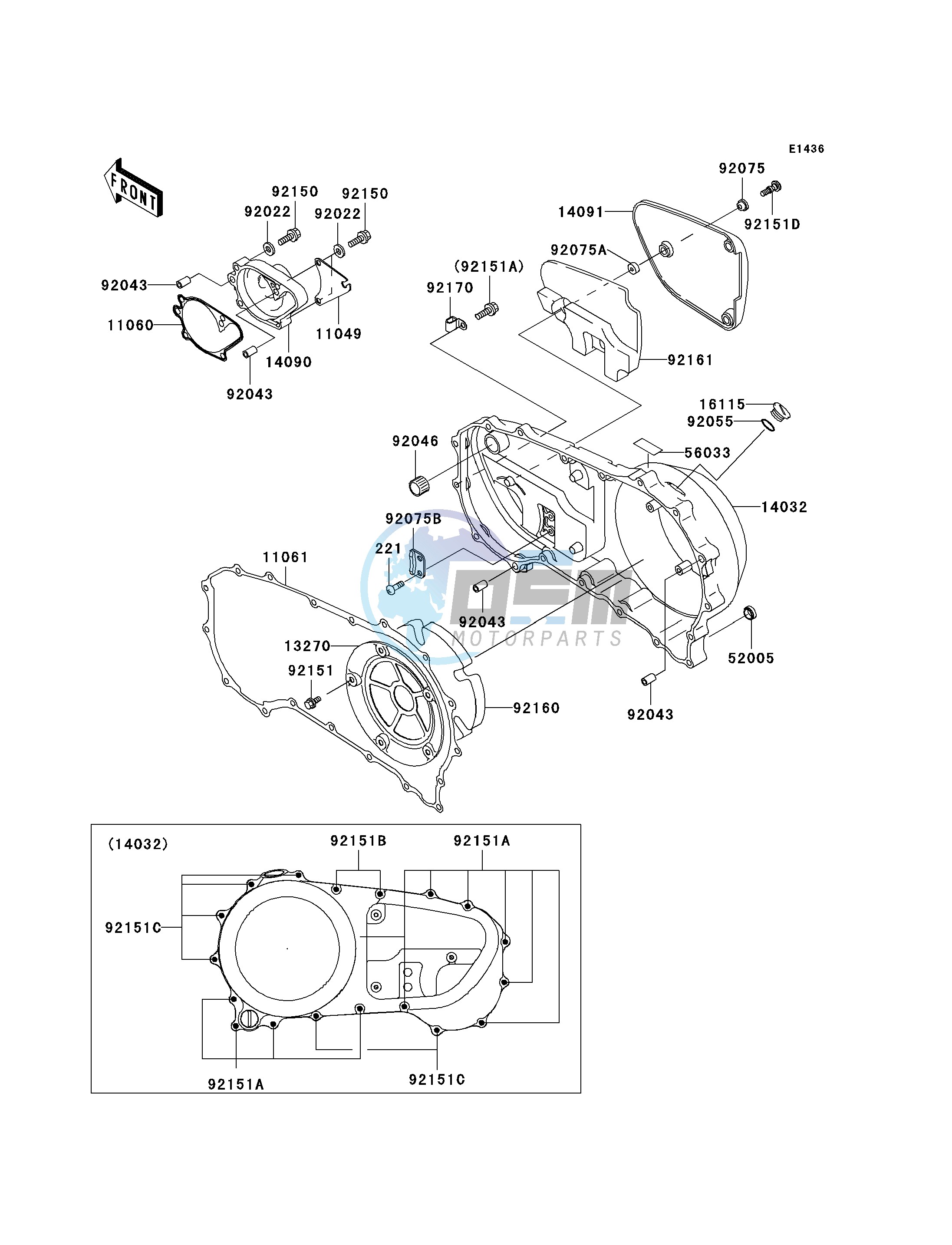 RIGHT ENGINE COVER-- S- -