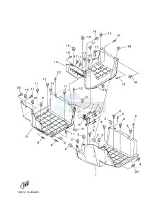 YXM700E YXM700PE VIKING EPS (1XP3) drawing STAND & FOOTREST