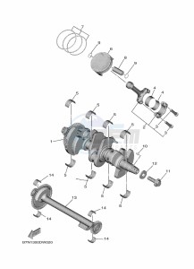 MT-09 MTN890D-U (BNF1) drawing CRANKSHAFT & PISTON