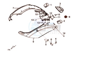 MIO 50 SPORT 25 KMH drawing COWLING / TAIL LIGHT / INDICATORS