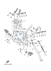 XT250 XT250P (B1UK) drawing STAND & FOOTREST