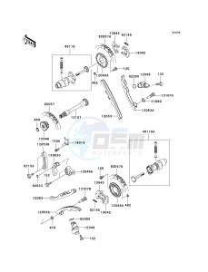 KVF 650 D ([BRUTE FORCE 650 4X4] (D6F-D9F) D8F drawing CAMSHAFT-- S- -_TENSIONER