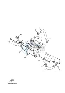 YZF-R25A 249 (BS82) drawing RADIATOR & HOSE