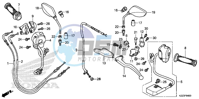 HANDLE LEVER/SWITCH/CABLE/MIRROR