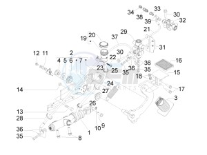 MP3 300 YOURBAN LT RL-SPORT NOABS E4 (EMEA) drawing Control pedals - Levers