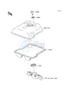 KLX450R KLX450A9F EU drawing Cylinder Head Cover