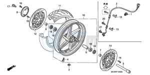 VFR8009 UK - (E / MME) drawing FRONT WHEEL