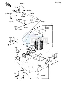 KZ 550 C [LTD] (C3-C4) [LTD] drawing AIR CLEANER -- 82-83 C3_C4- -