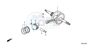 WW125D PCX125 - WW125 UK - (E) drawing CRANKSHAFT/ PI STON