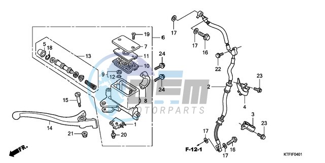 FR. BRAKE MASTER CYLINDER (SH1259/1509)