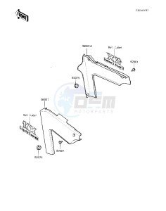 KX 250 C [KX250] (C1) [KX250] drawing SIDE COVERS -- 83 KX250-C1- -