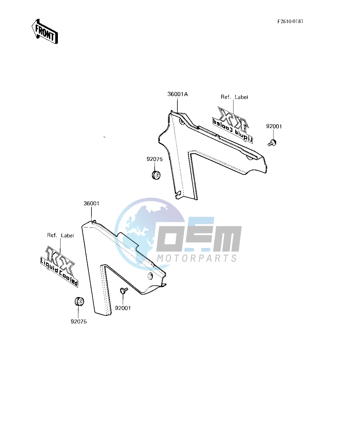 SIDE COVERS -- 83 KX250-C1- -