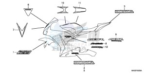 CBR1000RAG CBR1000 - Fireblade ABS Europe Direct - (ED) drawing STRIPE/ MARK (1)