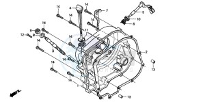 CB250 drawing RIGHT CRANKCASE COVER