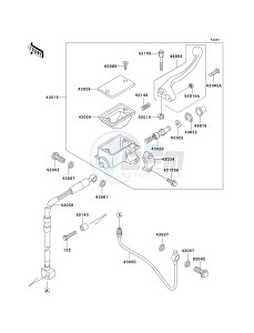 KLX 300 A [KLX300R] (A7-A9) [KLX300R] drawing FRONT MASTER CYLINDER