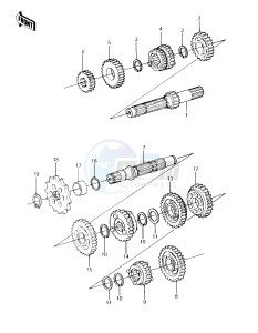 KX 80 C [KX80] (C1) [KX80] drawing TRANSMISSION -- 81 KX80-C1- -