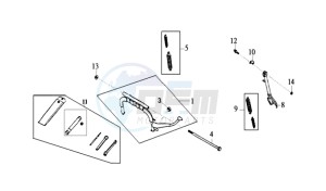 SHARK 50 E2 drawing CENTRAL STAND / SIDE STAND