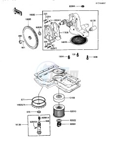 KZ 1100 B [GPZ) (B1-B2) [GPZ) drawing OIL PUMP_OIL FILTER