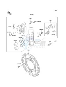 KDX 220 A [KDX220R] (A4-A8) [KDX220R] drawing FRONT BRAKE