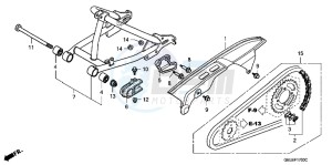 CRF50FB CRF50F ED drawing SWINGARM