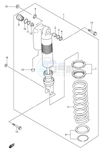 DR-Z400 (E1) drawing REAR SHOCK ABSORBER (SEE NOTE)