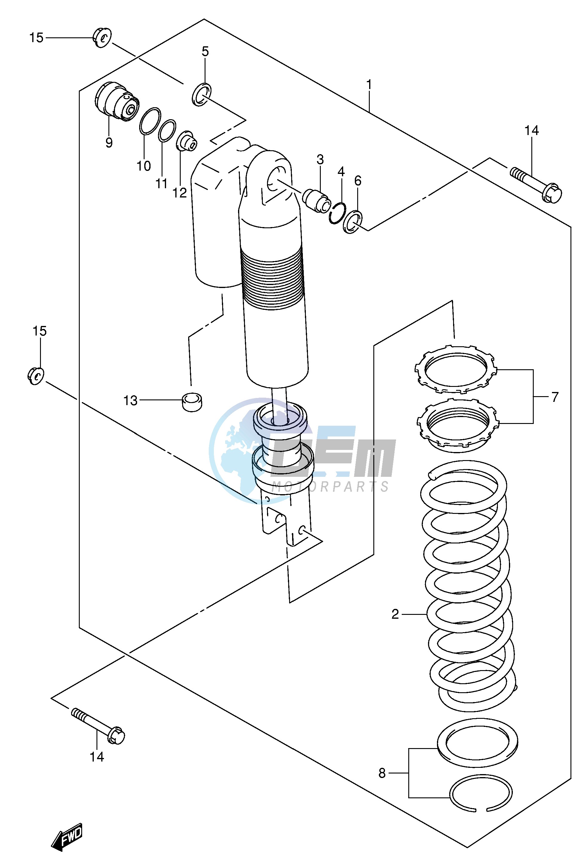 REAR SHOCK ABSORBER (SEE NOTE)