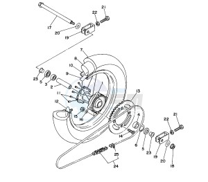 YZ LC-LW 80 drawing REAR WHEEL