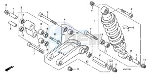 CBF1000SA France - (F / ABS CMF) drawing REAR CUSHION