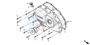 VFR800FI drawing RIGHT CRANKCASE COVER