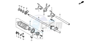 CBR600FR drawing GEARSHIFT DRUM