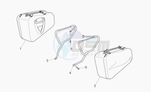 Breva 750 IE IE drawing Touring side cases