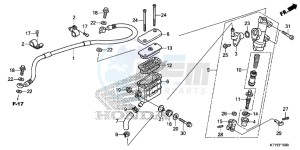 CBR125RTF CBR125RT UK - (E) drawing REAR BRAKE MASTER CYLINDER