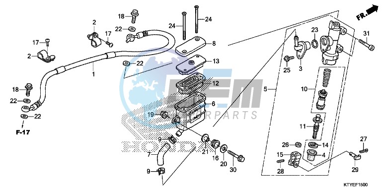 REAR BRAKE MASTER CYLINDER