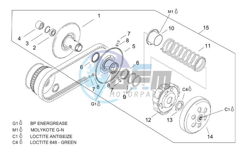 Pulley assy. driven