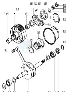 QUADRO_E-START_25-45kmh_K8-L0 50 K8-L0 drawing Crankshaft