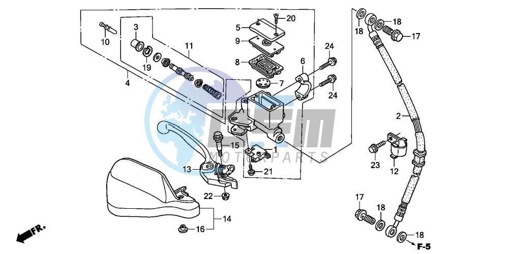 FR. BRAKE MASTER CYLINDER (XL1000V)