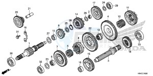 TRX500FM1H TRX500 ED drawing TRANSMISSION