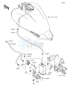 VULCAN S ABS EN650EHF XX (EU ME A(FRICA) drawing Fuel Evaporative System