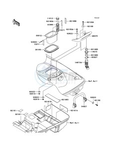 JET SKI STX-12F JT1200-D1 FR drawing Hull Rear Fittings