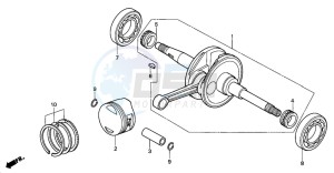 NES150 125 drawing CRANKSHAFT/PISTON