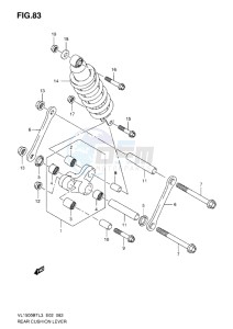 VL1500 BT drawing REAR CUSHION LEVER