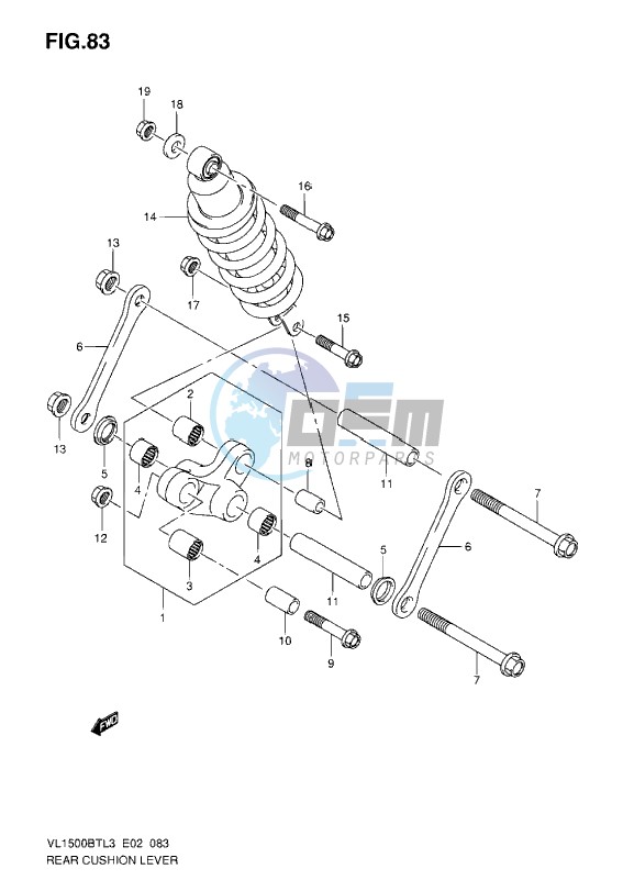 REAR CUSHION LEVER