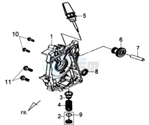 FIDDLE II 50 drawing CRANKCASE RIGHT / START MOTOR