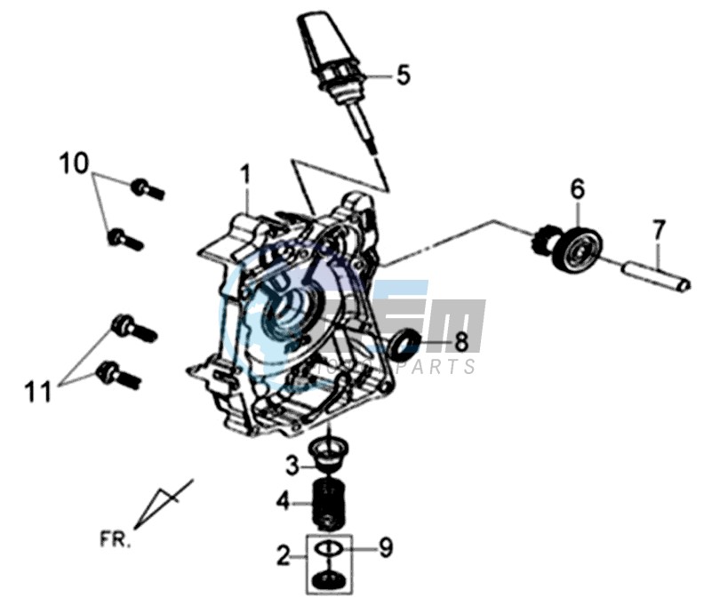 CRANKCASE RIGHT / START MOTOR